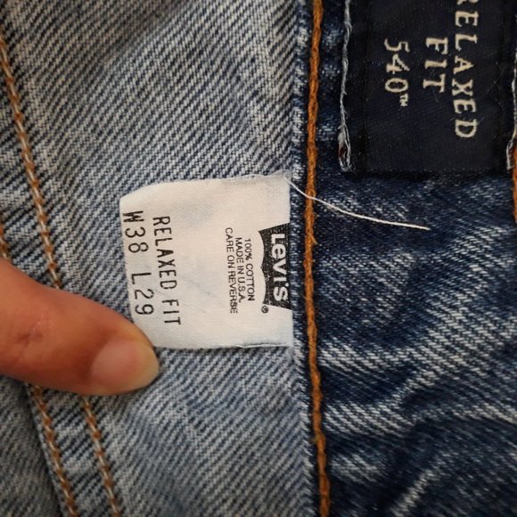 Vintage Levi’s 540 Relaxed Fit Jeans Denim USA Made Blue Men’s Size W38 L 29 - Picture 11 of 12
